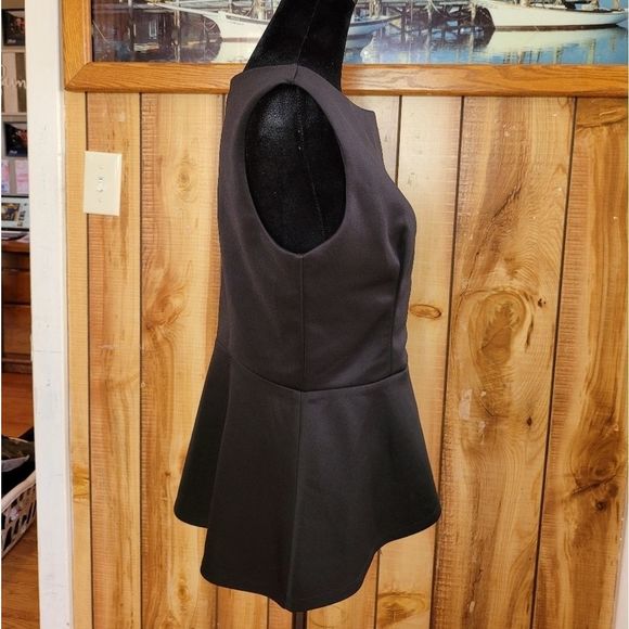 𝅺Bisou Bisou Black Peplum Blouse - Picture 4 of 7